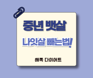 중년-뱃살-나잇살-빼는법-해독-다이어트방법